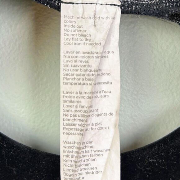 Fabletics Bea Long Sleeve Pullover Hoodie Top Heather Grey Metallic Shimmer XS - Picture 13 of 15